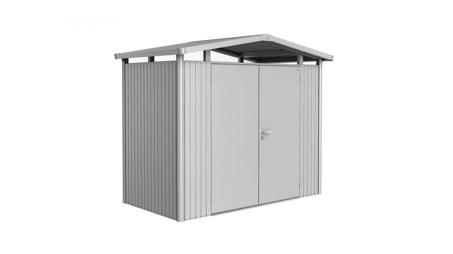 Biohort Panorama Gr. P1 metalen tuinhuis met dubbele deur 273x158 cm donkergrijs metallic