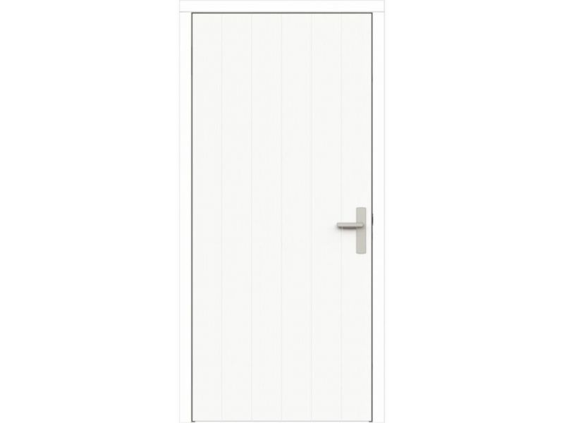 Plaatdeur enkel linksdraaiend - 93x211,5 cm + kozijn 106,4x218,9 cm - wit (incl. hang en sluitwerk)