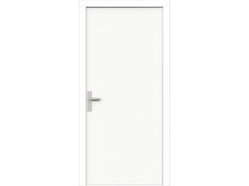 Plaatdeur enkel linksdraaiend - 93x211,5 cm + kozijn 106,4x218,9 cm - wit (incl. hang en sluitwerk)