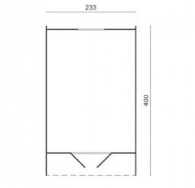 Camping Pod - Blokhut Ovaal 400 233x400 cm plattegrond