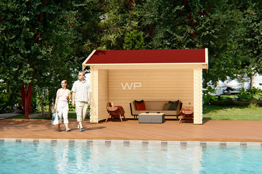 Woodpro Rheder Overkapping 400x300 cm 28 mm vuren blank