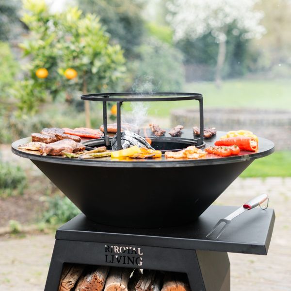 Barbecue Companero XXL 2.0 Blackline - incl. pook en houtopslag - Ø80 cm