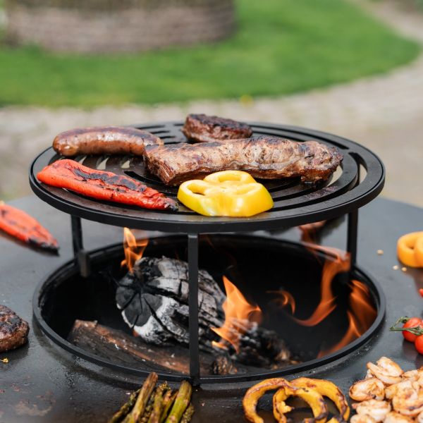 Barbecue Companero XXL 2.0 Blackline - incl. pook en houtopslag - Ø80 cm