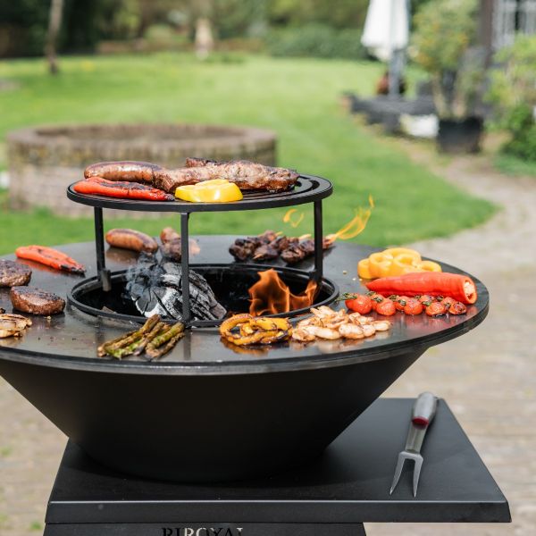 Barbecue Companero XXL 2.0 Blackline - incl. pook en houtopslag - Ø80 cm