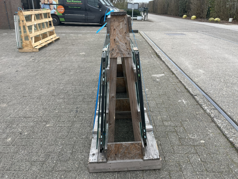 Glasschuifsysteem Profiline R3 (3-spoor) type C - 290,5 x 240 cm - Antraciet Structuur - SALE25025