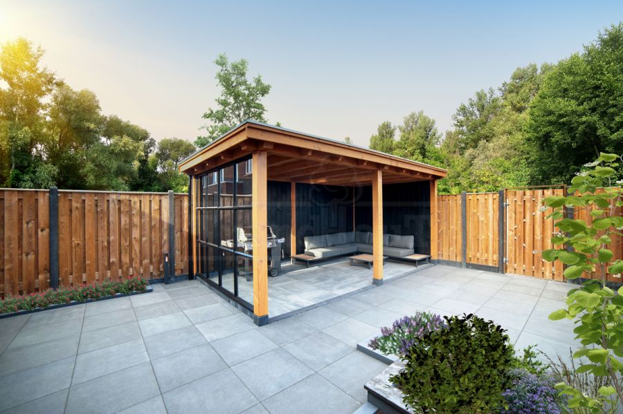 Trendhout Overkapping Siena 415x415 cm