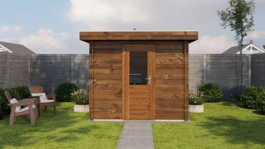 Lugarde Select Blokhut Arnhem 250x200cm - Keteldruk Bruin