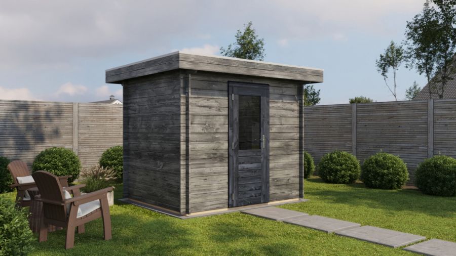 Lugarde Select Arnhem Blokhut 250x200cm - Keteldruk Grijs