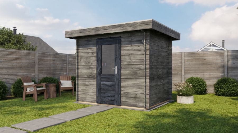 Lugarde Select Arnhem Blokhut 250x200cm - Keteldruk Grijs