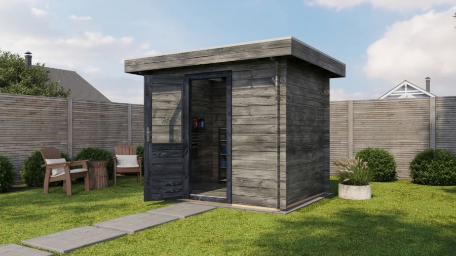 Lugarde Select Arnhem Blokhut 250x200cm - Keteldruk Grijs
