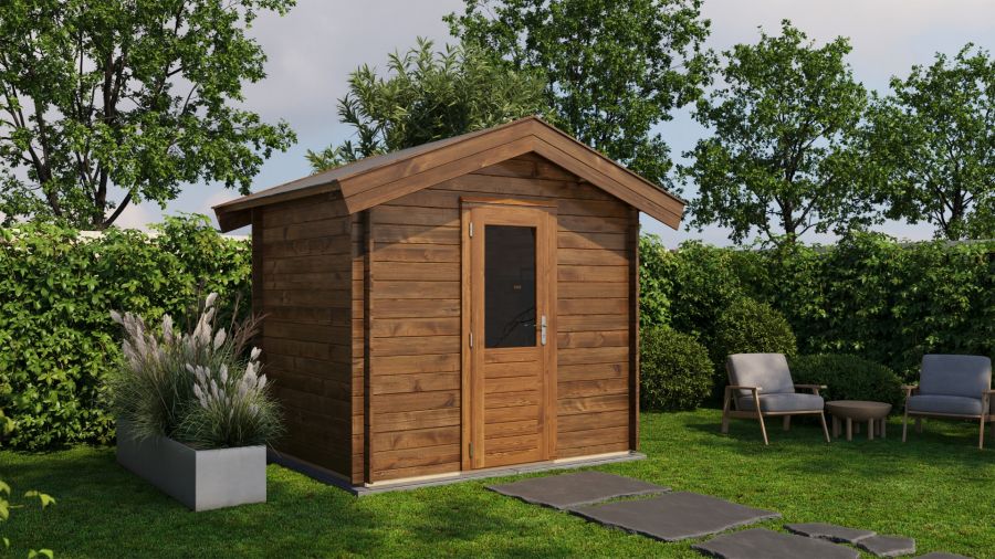 Lugarde Select Blokhut Ruurlo 250x200cm - Keteldruk Bruin