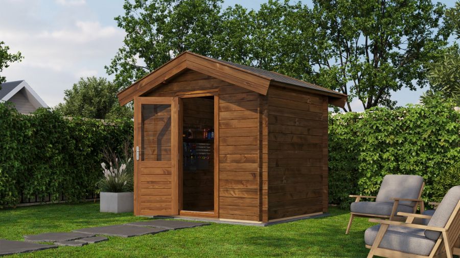 Lugarde Select Blokhut Ruurlo 250x200cm - Keteldruk Bruin