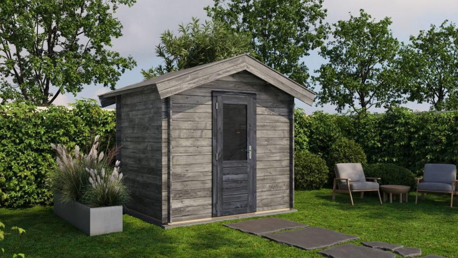 Lugarde Select Blokhut Ruurlo 250x200cm - Keteldruk Grijs