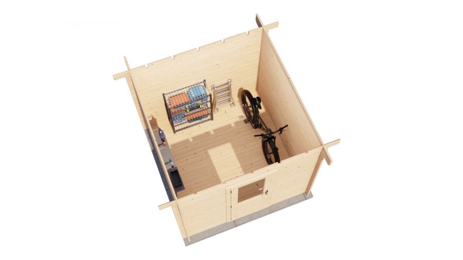 Lugarde Select Zwolle Blokhut 250x250cm - Onbehandeld
