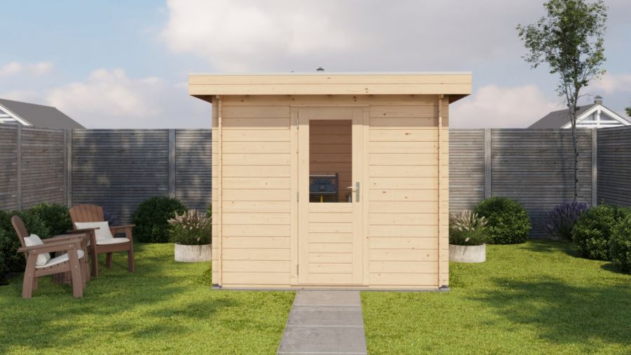 Lugarde Select Zwolle Blokhut 250x250cm - Onbehandeld