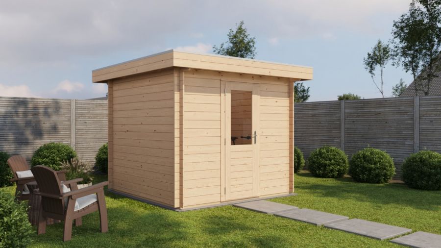 Lugarde Select Zwolle Blokhut 250x250cm - Onbehandeld