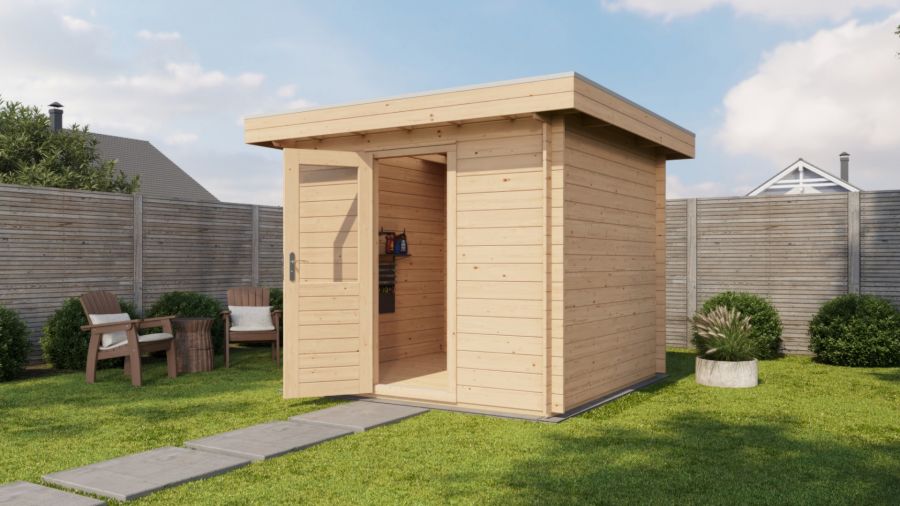 Lugarde Select Zwolle Blokhut 250x250cm - Onbehandeld