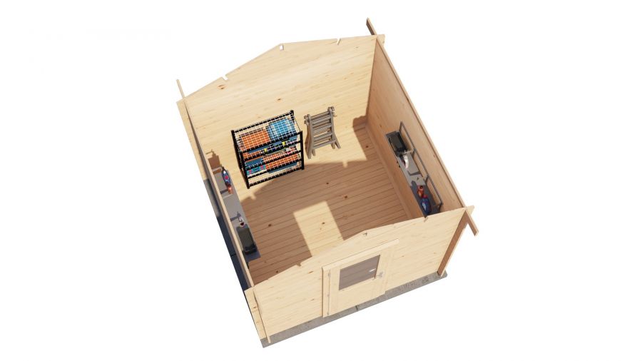 Lugarde Select Blokhut Hengelo 250x250cm - Onbehandeld