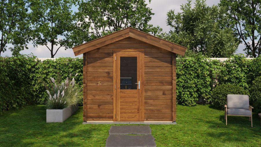 Lugarde Select Blokhut Hengelo 250x250cm - Keteldruk Bruin