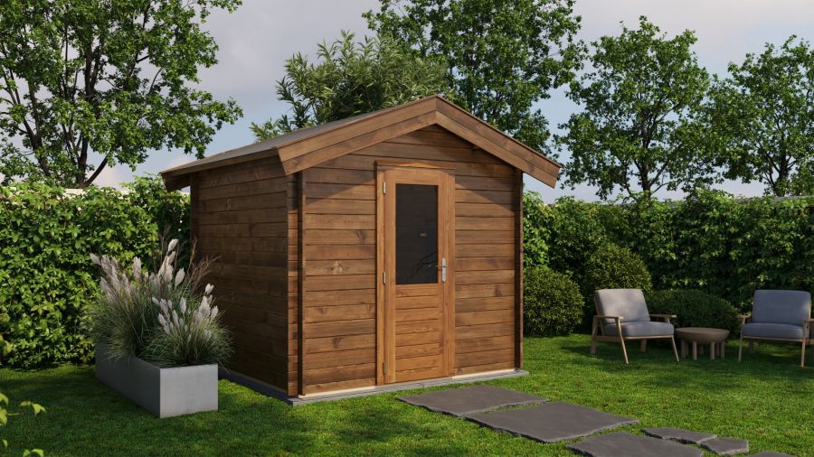 Lugarde Select Blokhut Hengelo 250x250cm - Keteldruk Bruin