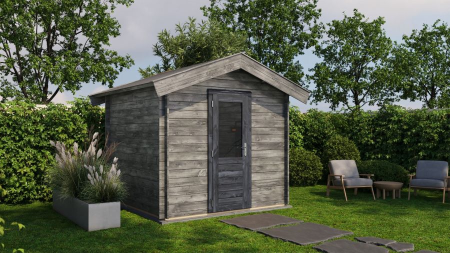 Lugarde Select Blokhut Hengelo 250x250cm - Keteldruk Grijs