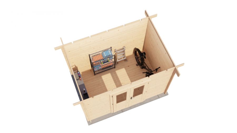 Lugarde Select Nijmegen Blokhut 300x200 cm 28 mm vuren blank