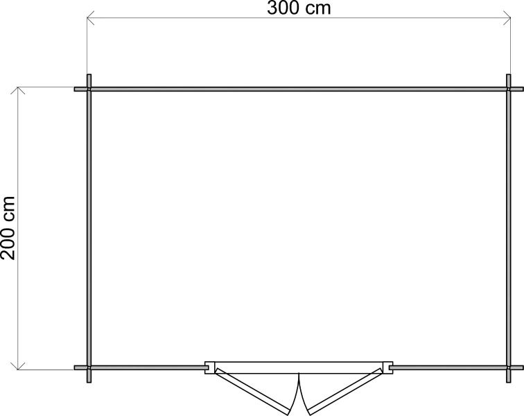 Lugarde Select Blokhut Nijmegen 300x200 cm 28 mm vuren keteldruk bruin geïmpregneerd