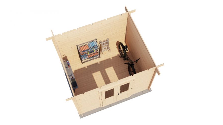 Lugarde Select Blokhut Wassenaar 300x250cm - Onbehandeld