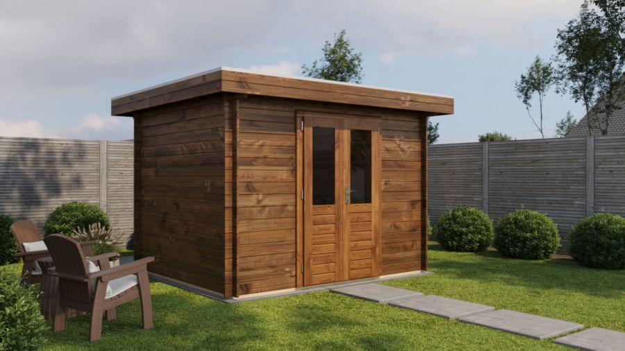Lugarde Select Blokhut Wassenaar 300x250cm - Keteldruk Bruin