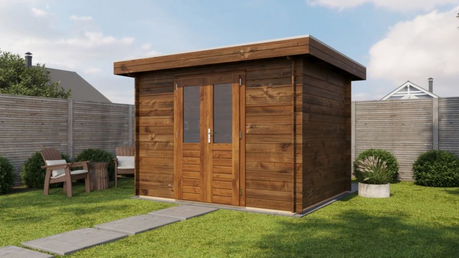 Lugarde Select Blokhut Wassenaar 300x250cm - Keteldruk Bruin