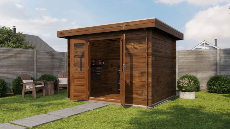 Lugarde Select Blokhut Wassenaar 300x250cm - Keteldruk Bruin
