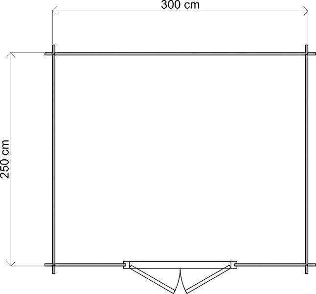 Lugarde Select Blokhut Wassenaar 300x250cm - Keteldruk Bruin