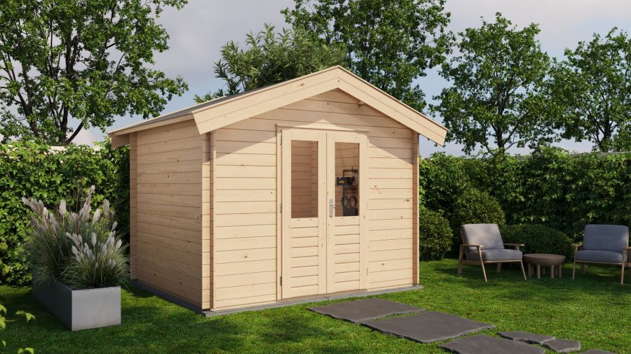 Lugarde Select Blokhut Borculo 300x250cm - Onbehandeld