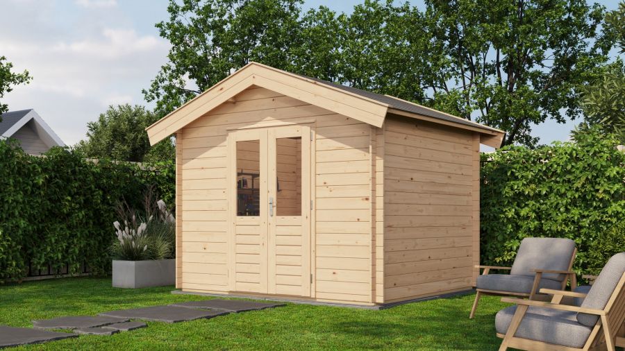 Lugarde Select Blokhut Borculo 300x250cm - Onbehandeld