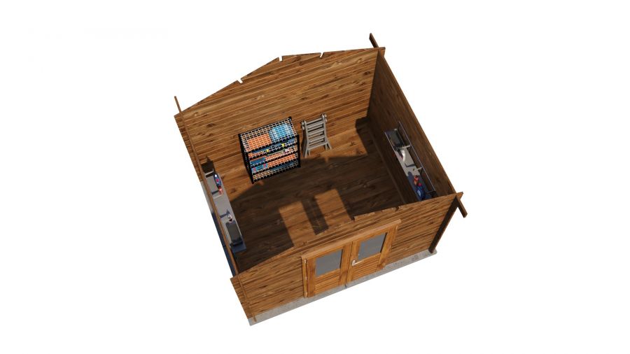 Lugarde Select Blokhut Borculo 300x250cm - Keteldruk Bruin