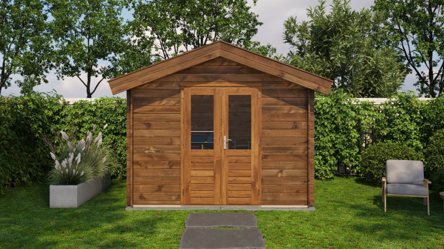 Lugarde Select Blokhut Borculo 300x250cm - Keteldruk Bruin