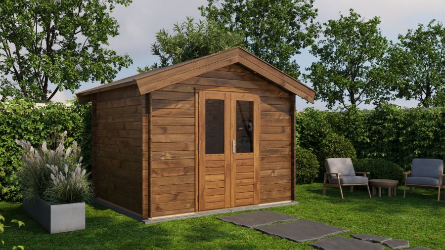 Lugarde Select Blokhut Borculo 300x250cm - Keteldruk Bruin