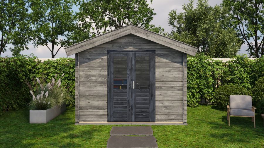 Lugarde Select Blokhut Borculo 300x250cm - Keteldruk Grijs