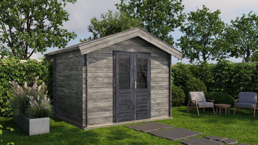 Lugarde Select Blokhut Borculo 300x250cm - Keteldruk Grijs