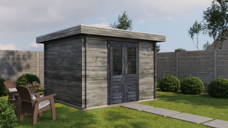 Lugarde Select Blokhut Amersfoort 300x300cm - Keteldruk Grijs