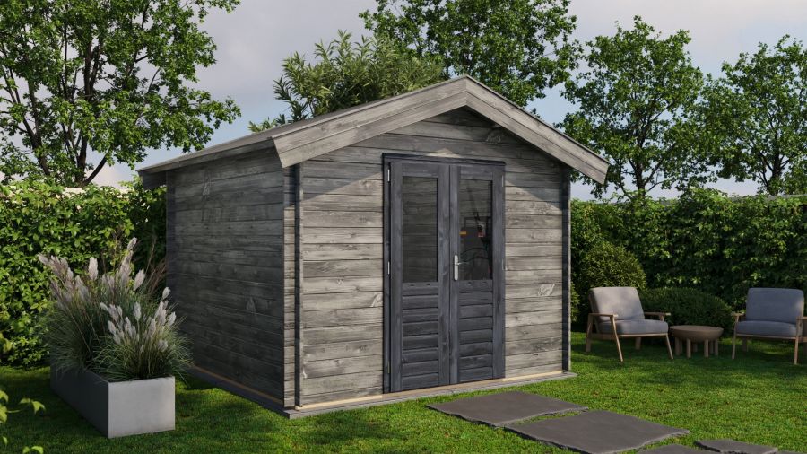 Lugarde Select Blokhut Twello 300x300cm - Keteldruk Grijs