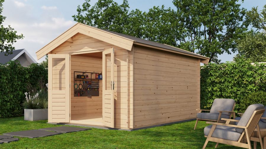 Lugarde Select Blokhut Olst 300x400cm - Onbehandeld