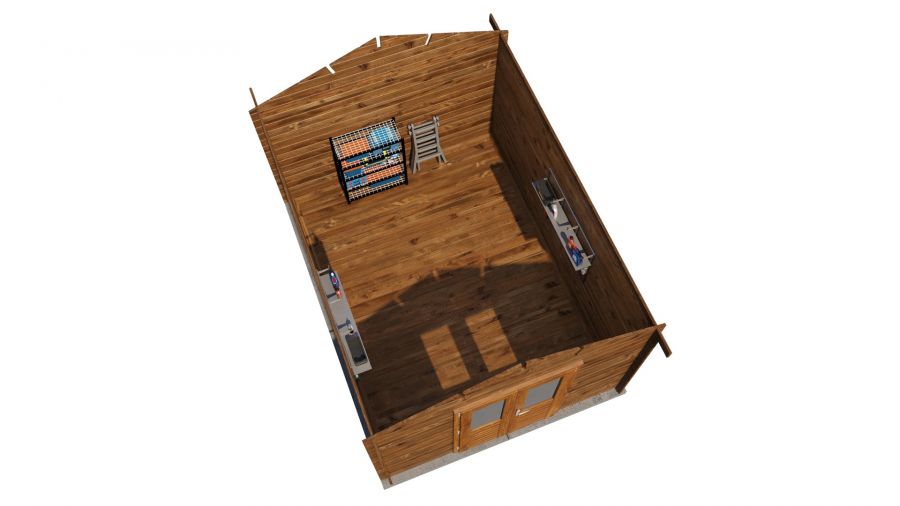 Lugarde Select Blokhut Olst 300x400cm - Keteldruk Bruin