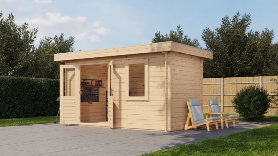 Lugarde Select Blokhut Doetinchem 400x200cm - Onbehandeld