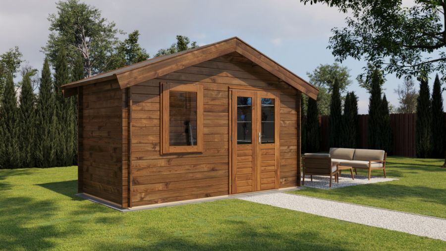 Lugarde Select Blokhut Rhenen 400x200cm - Keteldruk Bruin