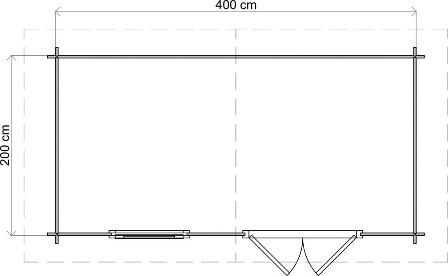 Lugarde Select Blokhut Rhenen 400x200cm - Keteldruk Bruin