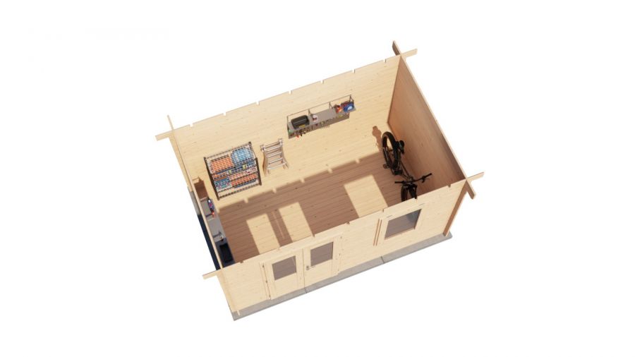 Lugarde Select Blokhut Veenendaal 400x250cm - Onbehandeld