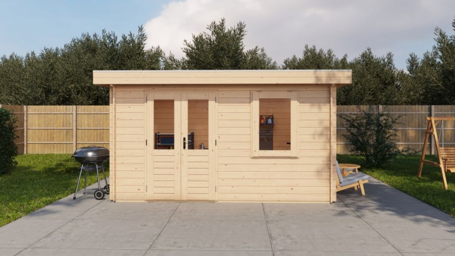 Lugarde Select Blokhut Veenendaal 400x250cm - Onbehandeld