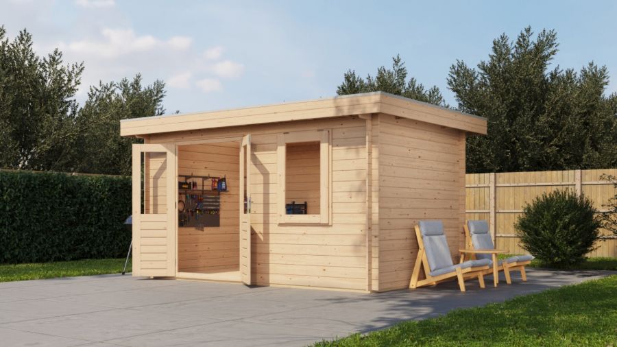 Lugarde Select Blokhut Veenendaal 400x250cm - Onbehandeld