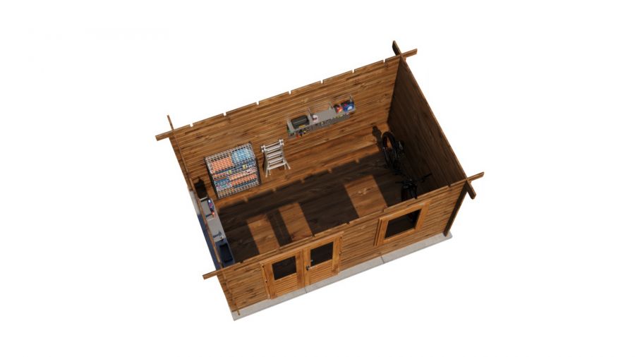 Lugarde Select Blokhut Veenendaal 400x250cm - Keteldruk Bruin